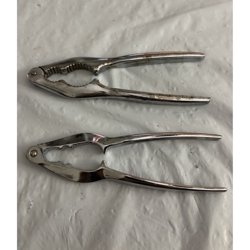 2 Metal Nut Crackers Lobster Crab Claw Shell Used